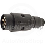 Oriģinālais Piekabes konektors Spraudnis 7 poli 12V DIN/ISO Hella (Vācija) plastmasas korpusā 8JA 001 930-003